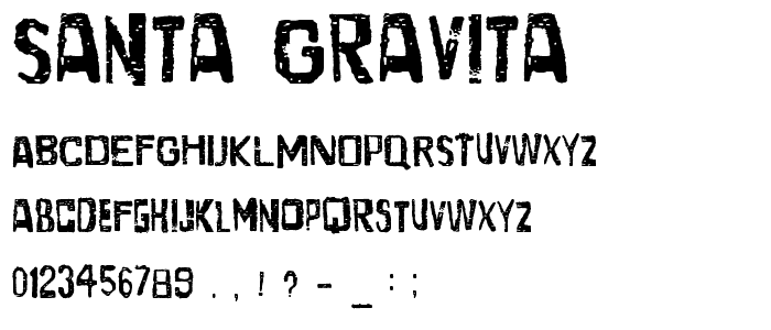 Santa Gravita font